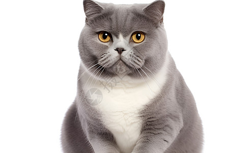 静态中的灰色猫咪高清图片