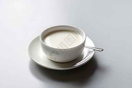 牛奶杯中的一杯奶图片