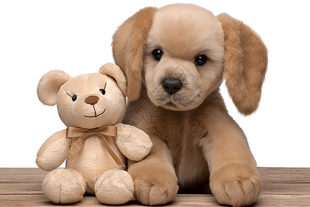 狗玩偶玩具兔子和玩具狗背景