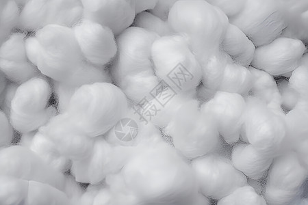 纯白的棉花团图片