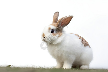 草地上的可爱兔子背景图片