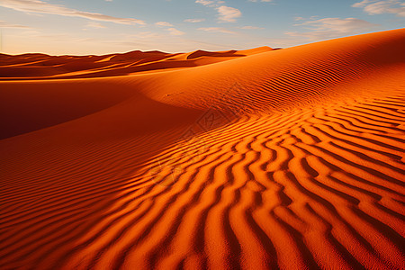 波浪形状的沙漠图片
