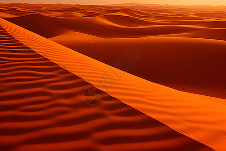 沙漠日落的景色图片