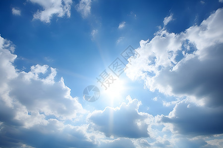 云层里的阳光图片