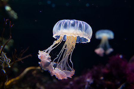 海洋中的水母图片