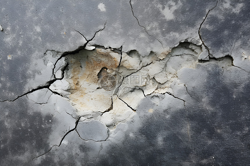 破损的水泥地图片