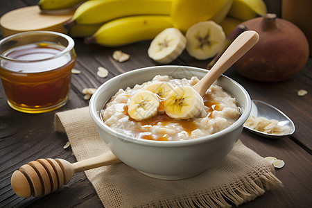 燕麦香蕉蜜糖早餐图片