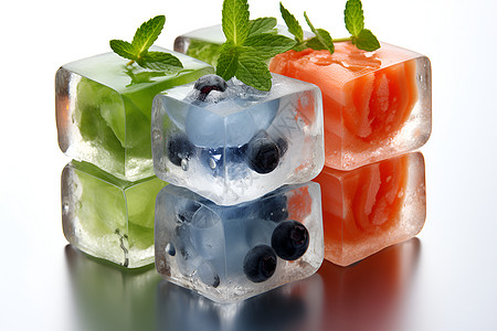 冰冻水果冰冻的水果背景