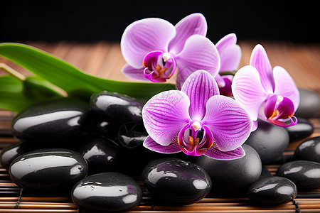 紫色的兰花背景图片
