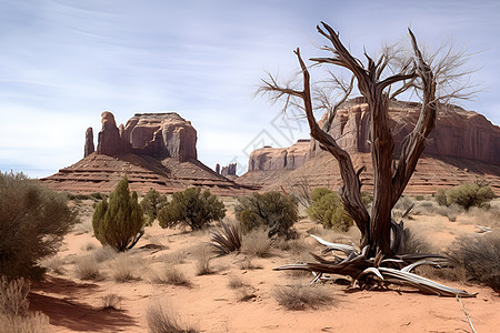 沙漠寂静的风景背景图片