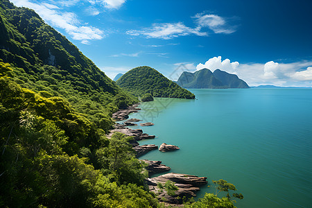 海景天空度假海岛风景背景