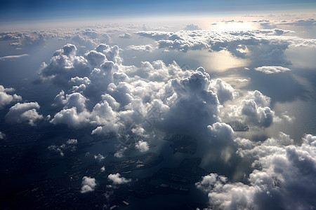 天空上有很多云朵图片