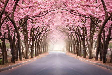 浪漫的樱花树图片