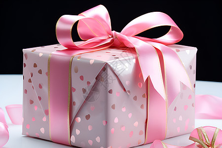 粉红色的礼盒图片