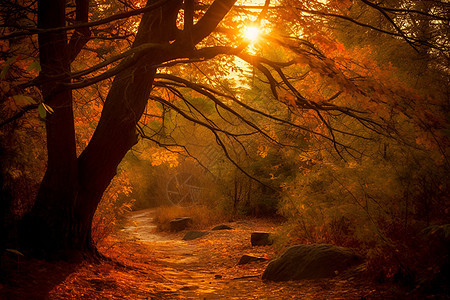 魔幻的秋日森林图片