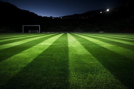 空旷的足球夜场图片