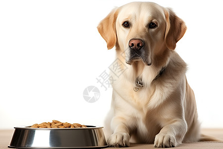 小狗在吃狗粮高清图片