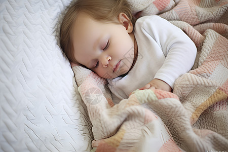 健康婴儿温馨睡眠的婴儿背景