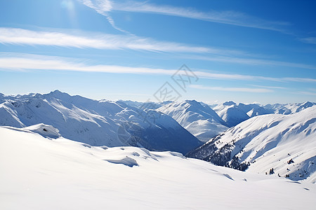 冰雪皑皑冬日峰顶图片