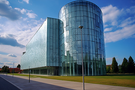 现代玻璃建筑背景图片
