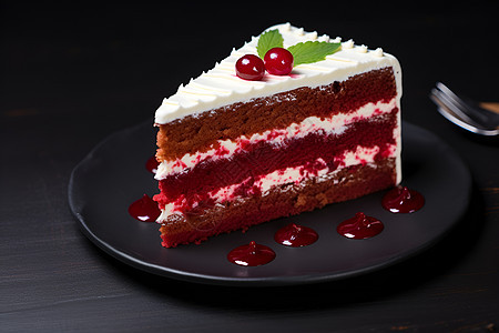 美味红丝绒蛋糕图片