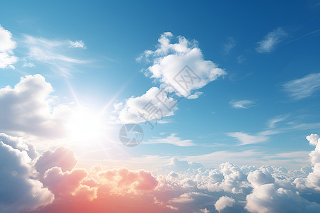 云海中的阳光图片