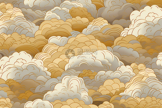 金色的云海图片