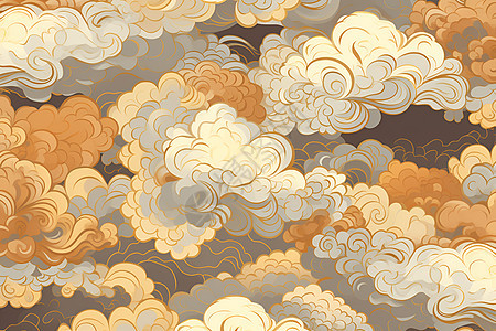 金色纹理的云彩图片