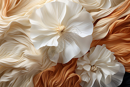 精美简洁的丝绸花朵背景图片