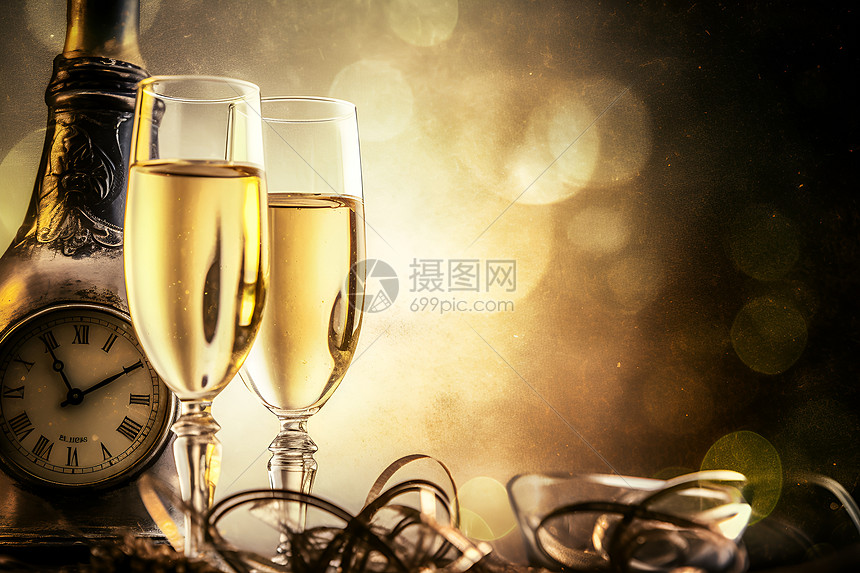 仪式感新年庆祝香槟图片