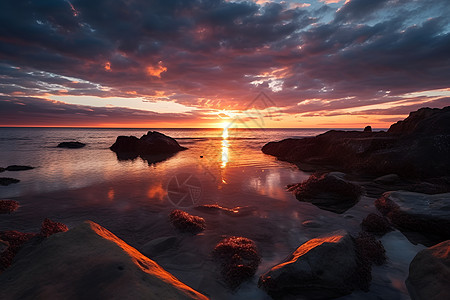 日落时分的海岸图片