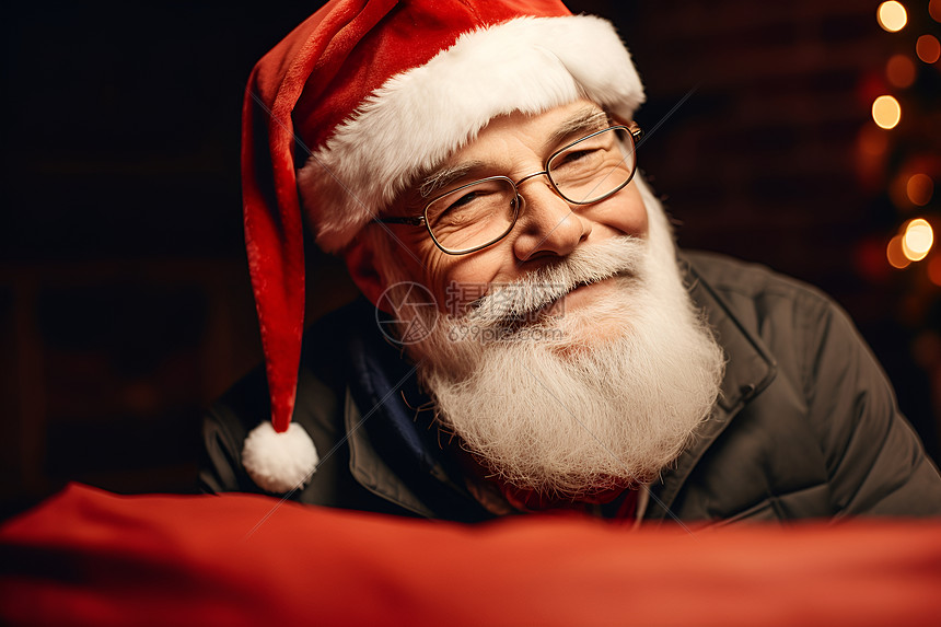 喜庆的圣诞老人装扮图片