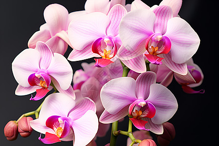 清新的紫色蝴蝶兰背景图片