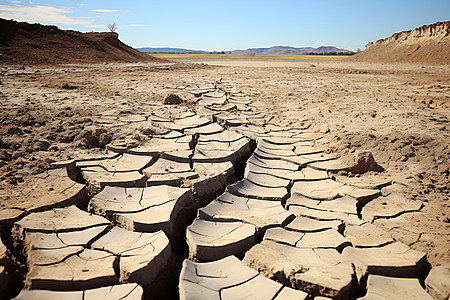 荒漠中的干涸土壤图片