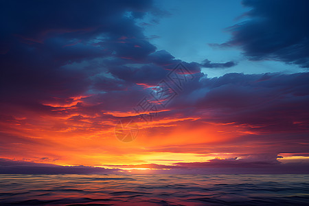 日出海洋的美丽景观图片