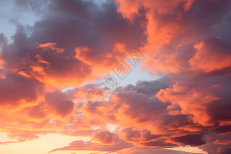 壮丽的夕阳天空景观图片