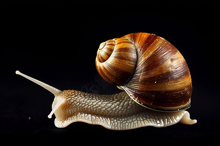 缓慢移动的蜗牛图片
