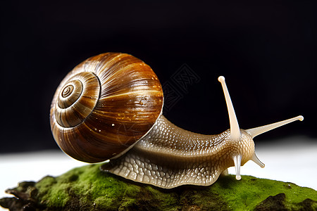 可爱爬行的蜗牛图片