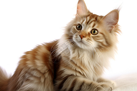 可爱的毛绒小猫背景图片
