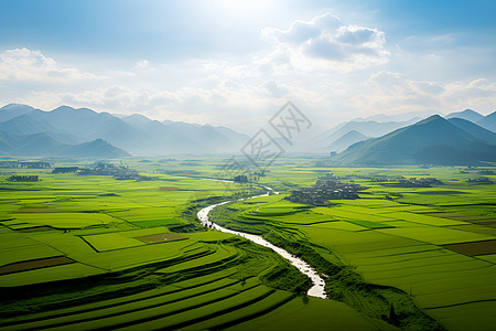 农村梯田青山梯田背景