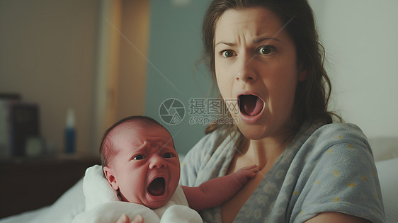 新生儿和母亲图片