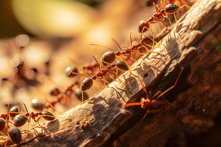 团队合作的蚂蚁群图片