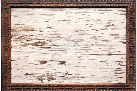 古朴的木质白色画框图片