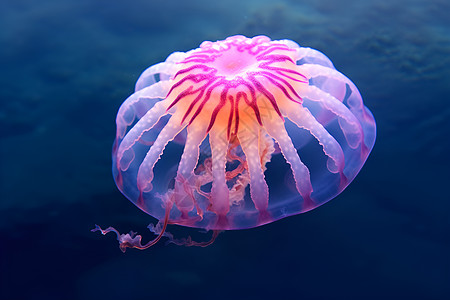 发光水母水下的神秘生物背景