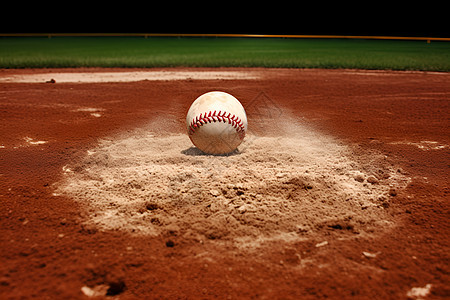 棒球场地上的棒球图片