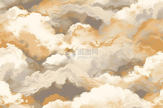 天空的云层绘画图片