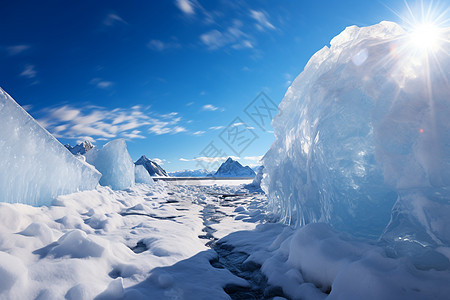 冰冻的巨大冰块图片