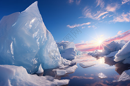 冰川的巨大冰块图片
