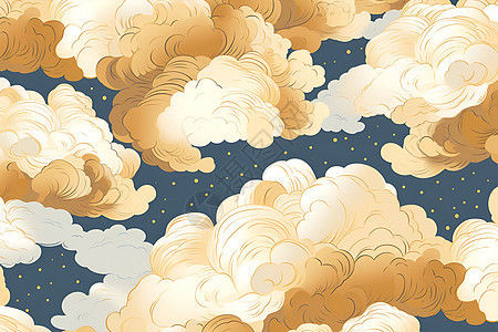 米色调的云层图片