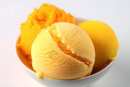 甜蜜柠檬冰淇淋背景图片